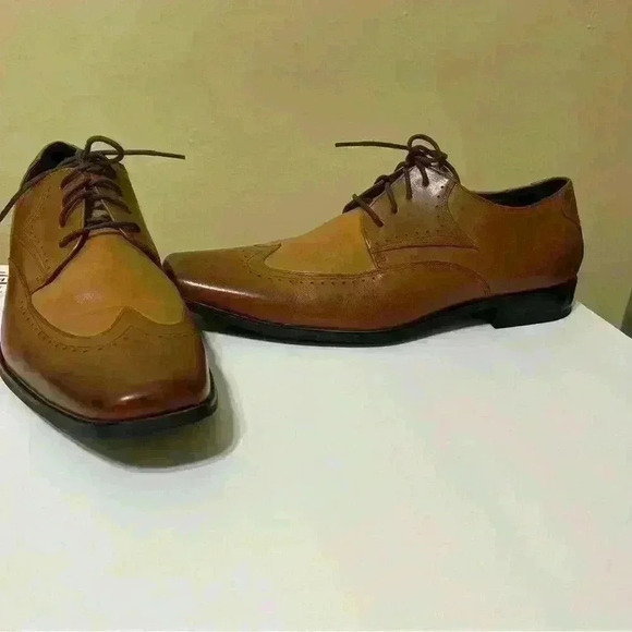 Stacy Adams Sz 9.5M Cognac Garrison Wingtip Leather Oxford Shoes 24840-229 main image 10